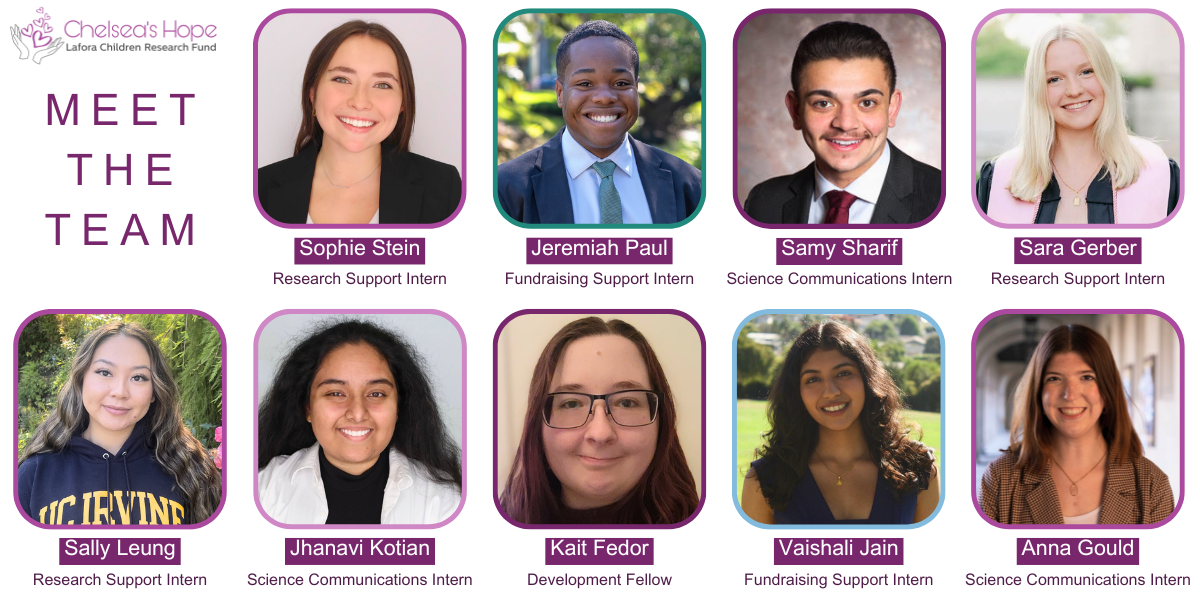 A graphic with nine headshots introducing new team members; text says: Meet the team sophie stein research support intern jeremiah paul fundraising support intern samy sharif science communications intern sara gerber research support intern sally leung research support intern jhanavi kotian science communications intern kait fedor development fellow vaishali jain fundraising support intern anna gould science communications intern