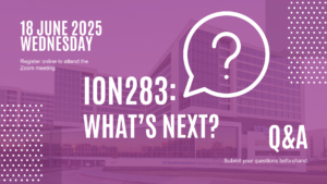 18 June 2025 wednesday Register online to attend the Zoom meeting. ION283: what's next? Q&A Submit your questions beforehand.